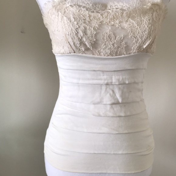 Valentino Ivory lace with draped like strips - sexy low neck - Picture 2 of 9